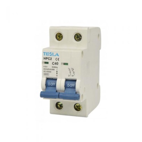 Tesla Miniature Circuit Breaker 2 Pole 40 Amp Tesla Miniature Circuit Breaker 2 Pole 40 Amp