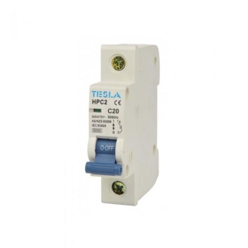 Tesla Miniature Circuit Breaker 1 Pole 20 Amp Tesla Miniature Circuit Breaker 1 Pole 20 Amp