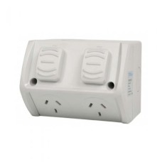WPGPO2N - 10A W/P Double Socket - Neon WPGPO2N - 10A W/P Double Socket - Neon