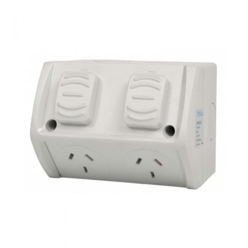 WPGPO2N - 10A W/P Double Socket - Neon