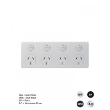 Puma - 4 Gang Fixed Power Point Double Pole 10A Puma - 4 Gang Fixed Power Point Double Pole 10A