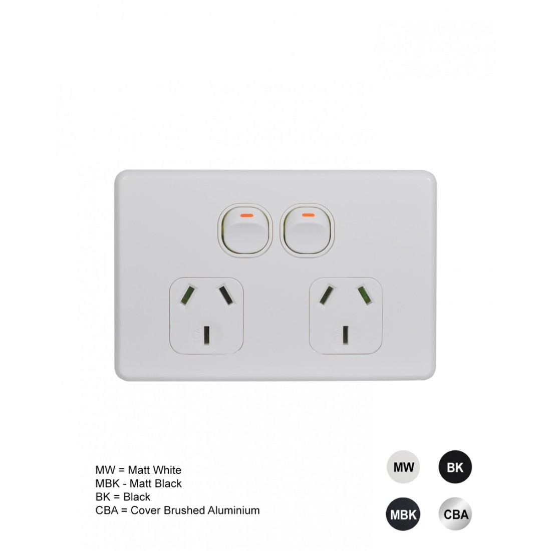 Powerpoint 2 Way Switch Trader Power Point Switched 2 Gang 10A 250V~