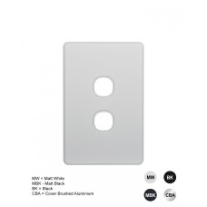 Flat Cat - Switch Plate Vertical 2 Gang (Less Mech) Flat Cat - Switch Plate Vertical 2 Gang (Less Mech)