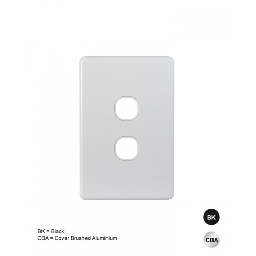 Puma - Switch Plate Vertical 2 Gang (Less Mech) Puma - Switch Plate Vertical 2 Gang (Less Mech)