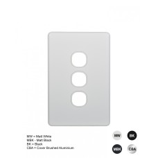 Flat Cat - Switch Plate Vertical 3 Gang (Less Mech) Flat Cat - Switch Plate Vertical 3 Gang (Less Mech)