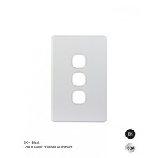 Puma - Switch Plate Vertical 3 Gang (Less Mech) Puma - Switch Plate Vertical 3 Gang (Less Mech)