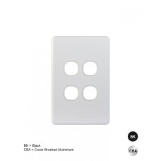 Puma - Switch Plate Vertical 4 Gang (Less Mech)