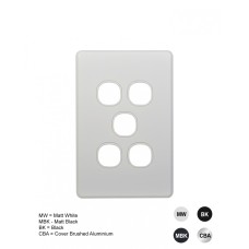 Flat Cat - Switch Plate Vertical 5 Gang (Less Mech) Flat Cat - Switch Plate Vertical 5 Gang (Less Mech)