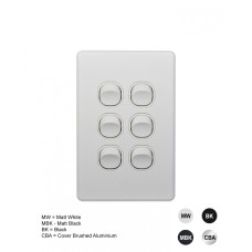 Flat Cat - Switch Vertical 6 Gang 10AX/16A 250V Flat Cat - Switch Vertical 6 Gang 10AX/16A 250V