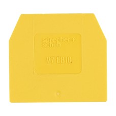 Sprecher and Schuh V7 Screw Terminals End Plate Yellow for V7WG6 and WG10S Terminals