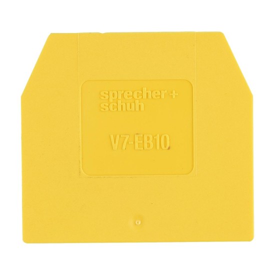 Sprecher and Schuh V7 Screw Terminals End Plate Yellow for V7WG6 and WG10S Terminals