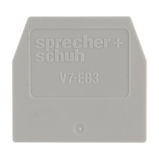 Sprecher and Schuh V7 Screw Terminals End Plate Grey for V7W3 W4 W4P and W4PTP Terminals Sprecher and Schuh V7 Screw Terminals End Plate Grey for V7W3 W4 W4P and W4PTP Terminals