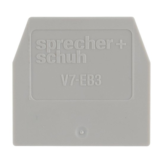 Sprecher and Schuh V7 Screw Terminals End Plate Grey for V7W3 W4 W4P and W4PTP Terminals