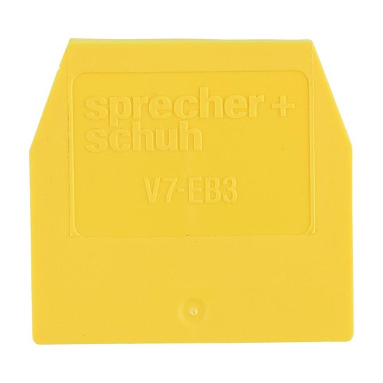 Sprecher and Schuh V7 Screw Terminals End Plate Yellow for V7WG4 Terminal