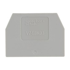Sprecher and Schuh V7 Screw Terminals End Plate Grey for V7WKD3 and WKD3TP Terminals Sprecher and Schuh V7 Screw Terminals End Plate Grey for V7WKD3 and WKD3TP Terminals