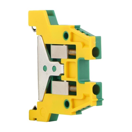 Sprecher and Schuh V7 Screw Connection Earth Terminal 4mm 1 Level 2 Conductor Entries Green Yellow