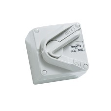 Weathershield, Surface Switch, 1 Gang, 1 Pole, 250VAC, 16A, Hoseproof, M80 Rating Weathershield, Surface Switch, 1 Gang, 1 Pole, 250VAC, 16A, Hoseproof, M80 Rating