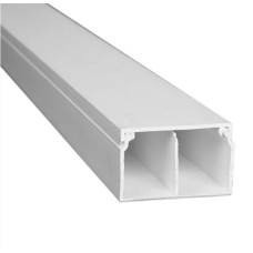 50mm X 25mm x 4mtrs Dual Mini-Trunking White 50mm X 25mm x 4mtrs Dual Mini-Trunking White